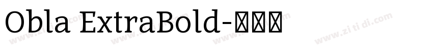 Obla ExtraBold字体转换